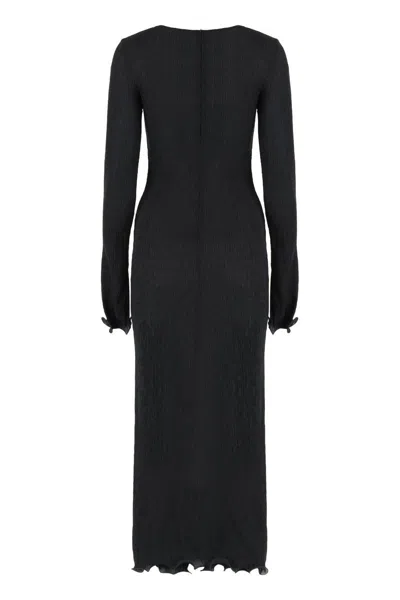 Magda Butrym Crepe Maxi Dress In Black