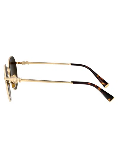 Miu Miu Oro Metal Sunglasses In Gold