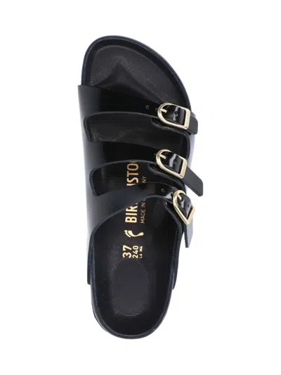 Birkenstock Triple Buckle Open Toe Flat Sole Sandals In Multi
