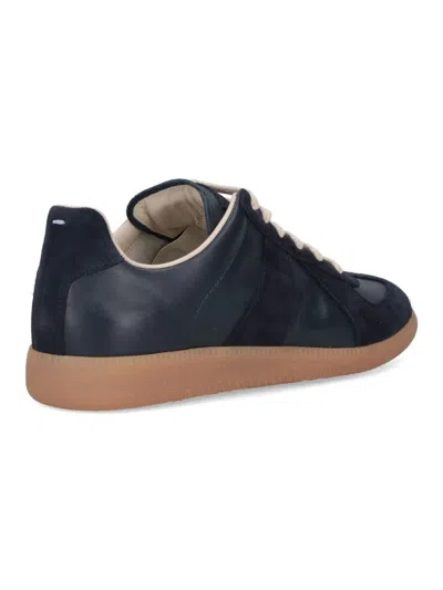 Maison Margiela Casual Low Top Sneakers With Suede Panels In Multi