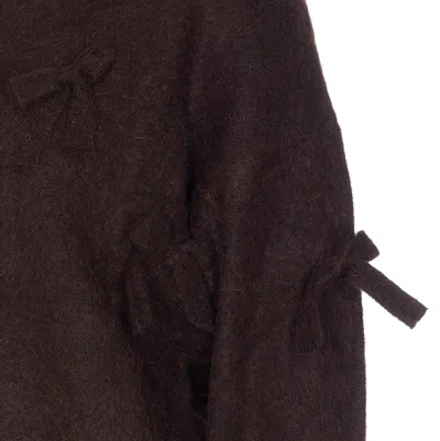 Aniye By Knitted Zip-up Casual Jacket In Burgundy