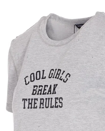 Dolce & Gabbana Graphic Print Casual Crewneck T-shirt In Gray
