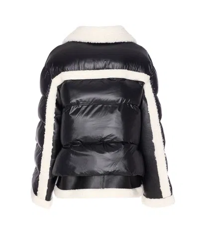 Essentiel Antwerp Faux-shearling Panelled Jacket In Black