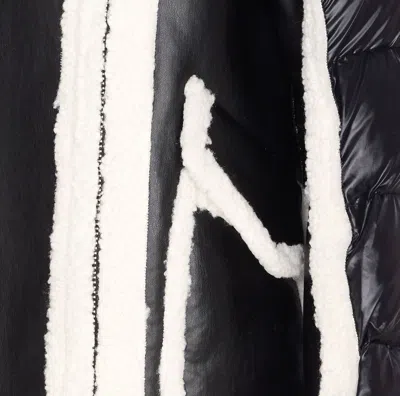 Essentiel Antwerp Faux-shearling Panelled Jacket In Black