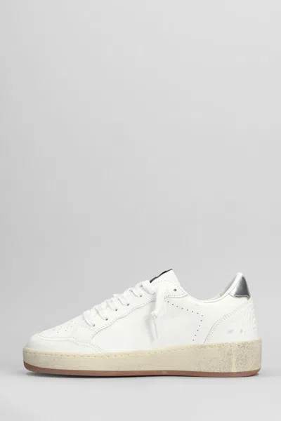 Golden Goose Ball Star 2 Sneakers In White Leather In White
