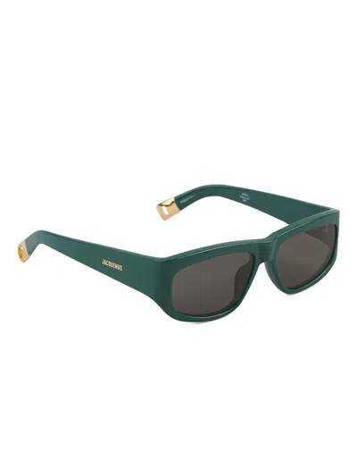 Jacquemus Lunettes De Soleil Pilota D-frame Vertes In Green
