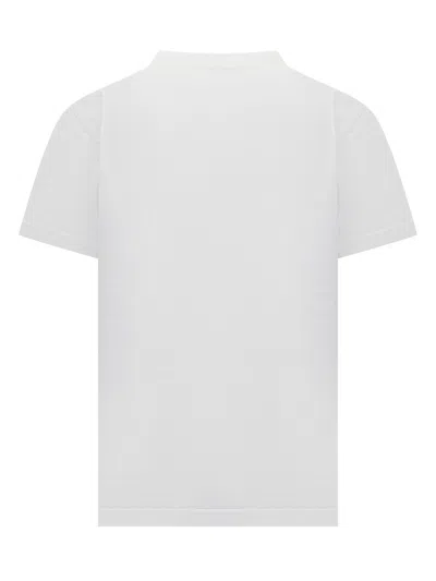 Off-white Arrow Print Slim Fit Cotton T-shirt In White
