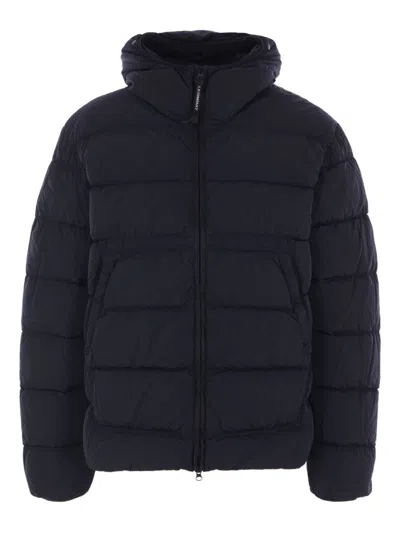 C.p. Company Men Chrome-r Hooded Down Jacket In Blue