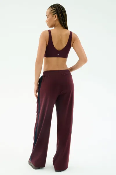 Splits59 Airweight Scoop Back Bra In Dark Cherry In Burgundy