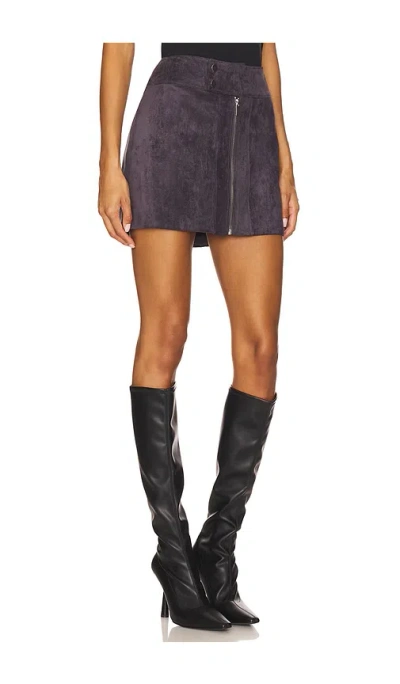 Amanda Uprichard Becker Mini Skirt In Graphite In Gray