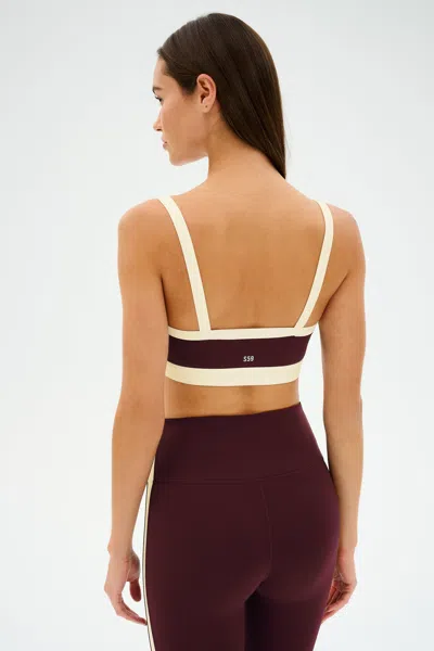 Splits59 Womens Dark Cherry Monah Rigor Stretch-jersey Sports Bra Xs In Burgundy