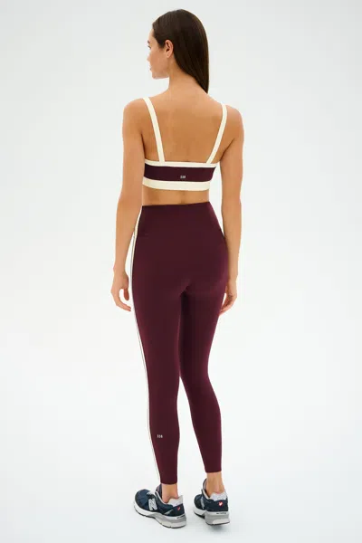 Splits59 Womens Dark Cherry Monah Rigor Stretch-jersey Sports Bra Xs In Burgundy