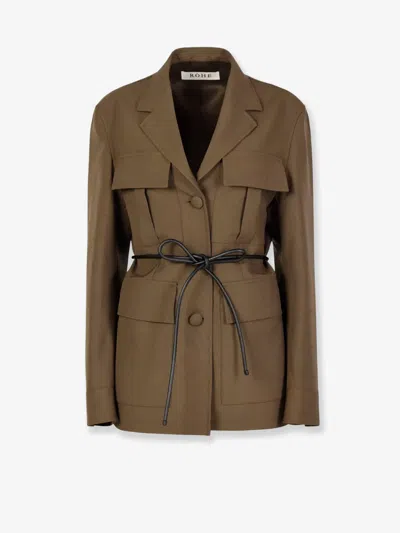 Rohe Safari Virgin Wool Blazer In Brown
