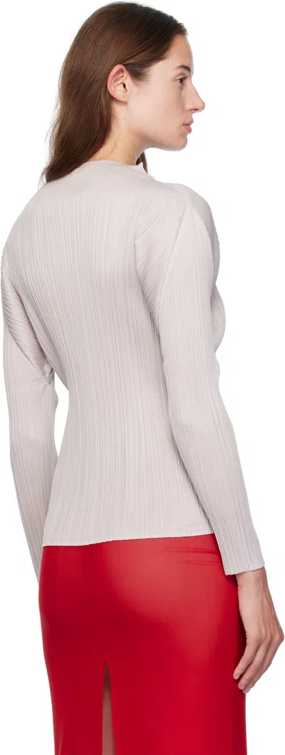 Issey Miyake Beige June New Colorful Basics 4 T-shirt In Gray