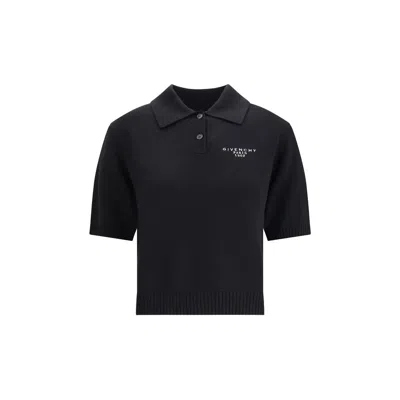 Givenchy Wool And Cashmere Polo Sweater In Black