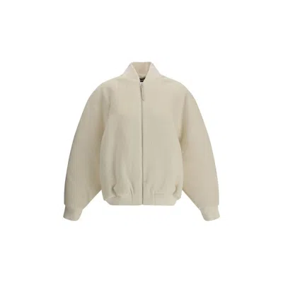 Jacquemus Women The Le Blouson Pilu Jacket In White Alpaca Wool In Neutral