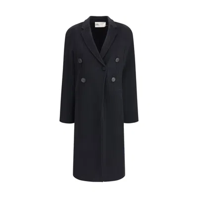 Tory Burch Classic Wool Coat In Black