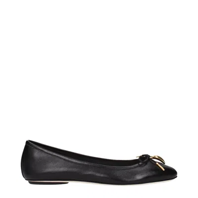 Chloé Chloe Iris Leather Ballerina Flat In Black