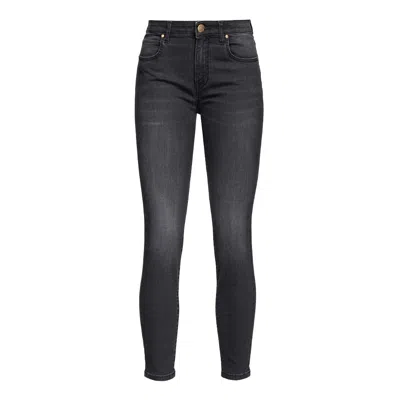 Pinko Sabrina Mid-rise Skinny Jeans In Black