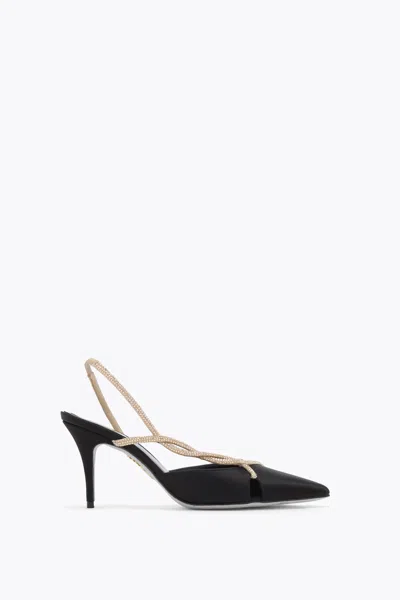 René Caovilla 80mm Embellished Braided Satin Pumps In Multi