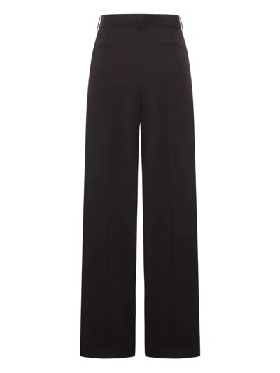 Sportmax Oversized Stretch Wool Pants In Black