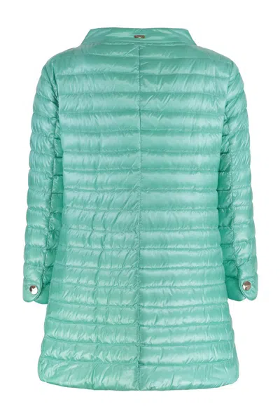 Herno Rossella Techno-nylon Down Jacket In Green