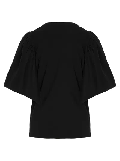 Le Twins Puffed-shoulder T-shirt In Black