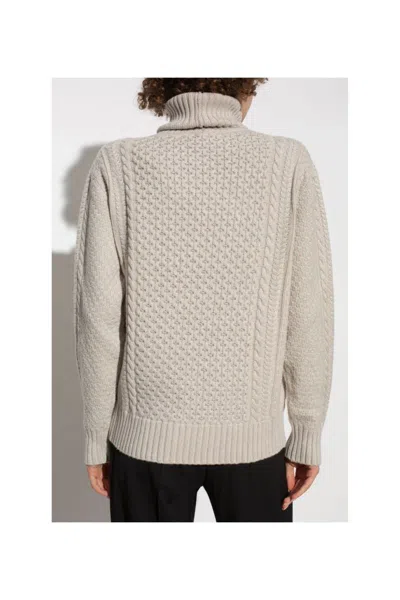 Fabiana Filippi Platinum Fisherman Sweater With Lurex In Nude