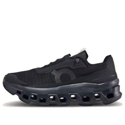On Running Black Mesh Cloudmonster Sneakers In Black
