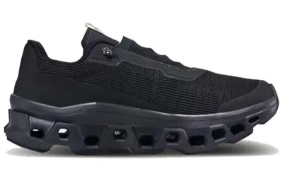 On Running Black Mesh Cloudmonster Sneakers In Black