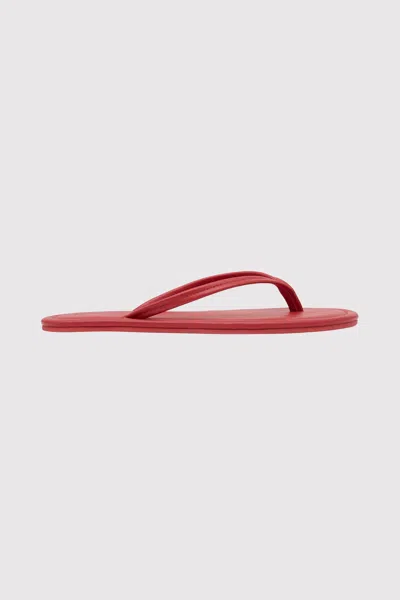 St Agni Leather Flip Flops In Red