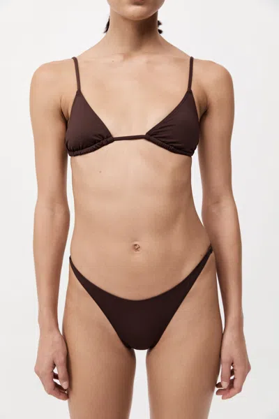St Agni Triangle Bikini Top In Brown