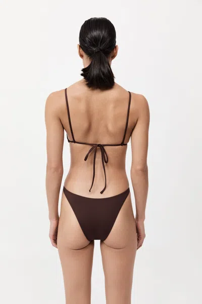 St Agni Triangle Bikini Top In Brown