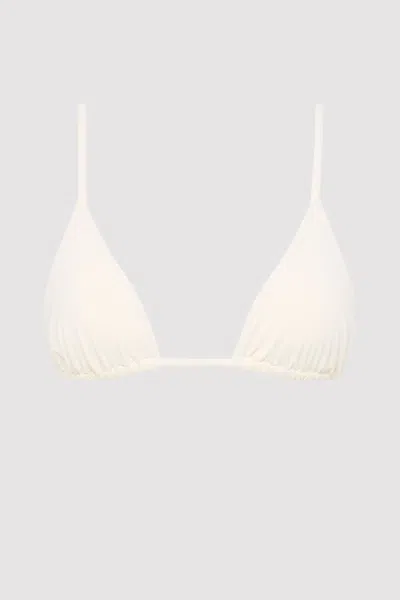 St Agni Triangle Bikini Top In White