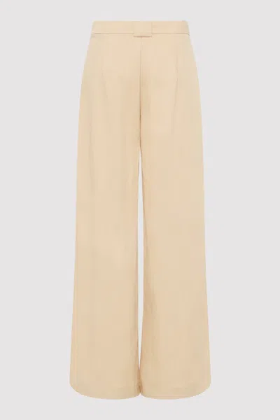 St Agni Wide Leg Pleat Pants In Dune In Nude