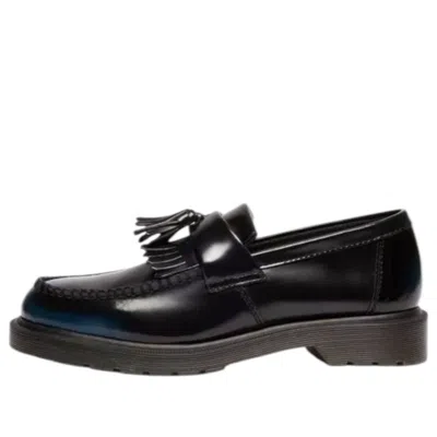 Dr. Martens Adrian Tassel Arcadia Rub Off Leather Loafers In Black
