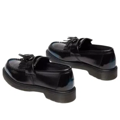 Dr. Martens Adrian Tassel Arcadia Rub Off Leather Loafers In Black