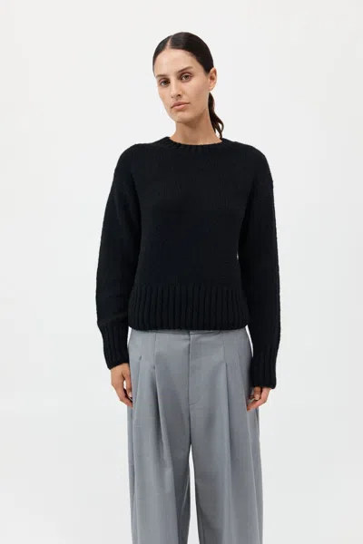 St Agni Wool Cashmere Blend Sweater In Black