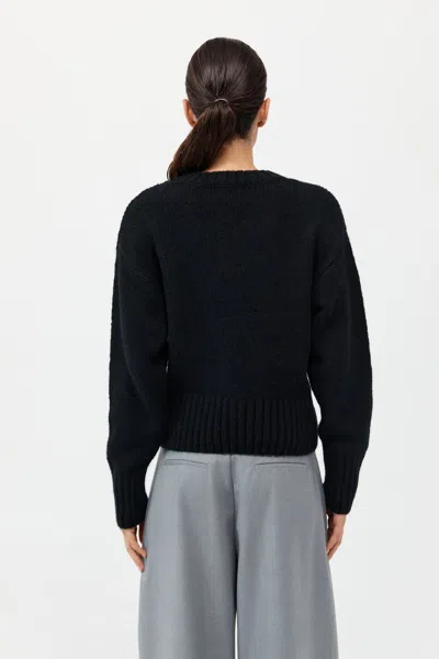 St Agni Wool Cashmere Blend Sweater In Black