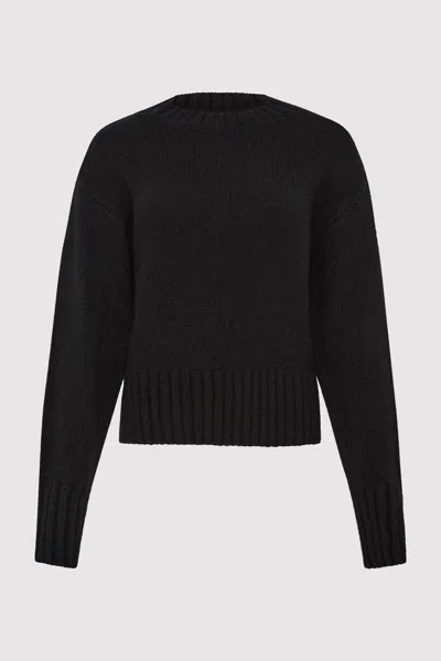 St Agni Wool Cashmere Blend Sweater In Black