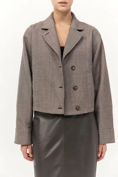 St Agni Wool Cocoon Bomber In Multi