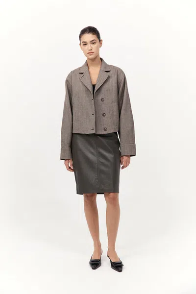 St Agni Wool Cocoon Bomber In Multi