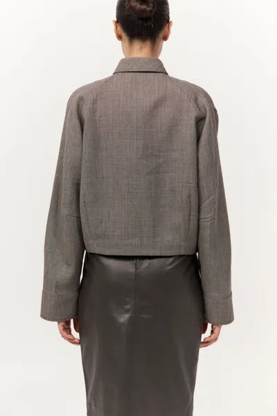 St Agni Wool Cocoon Bomber In Multi