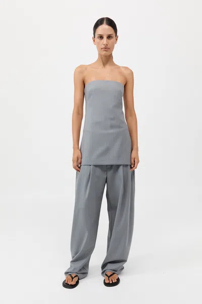 St Agni Wool Column Tunic In Blue