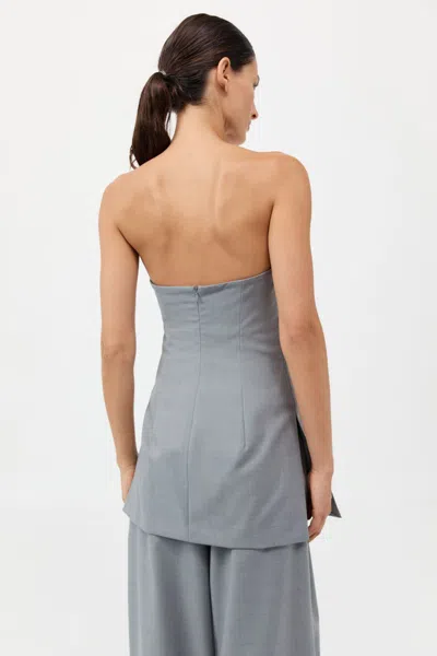 St Agni Wool Column Tunic In Blue