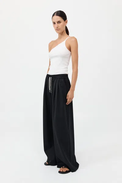 St Agni Wool Drawstring Pants In Black
