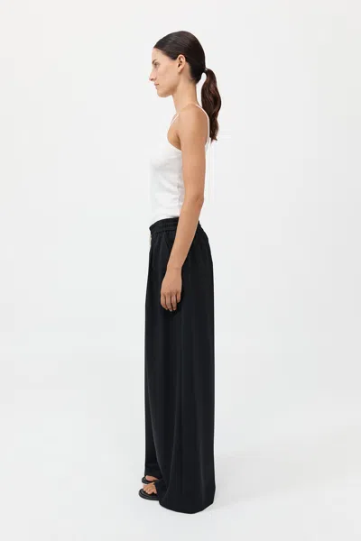 St Agni Wool Drawstring Pants In Black