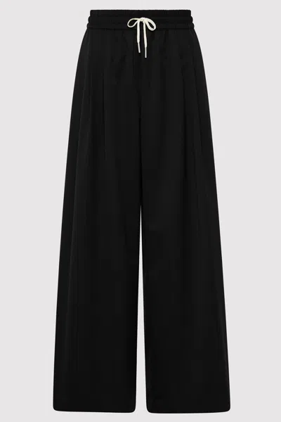 St Agni Wool Drawstring Pants In Black
