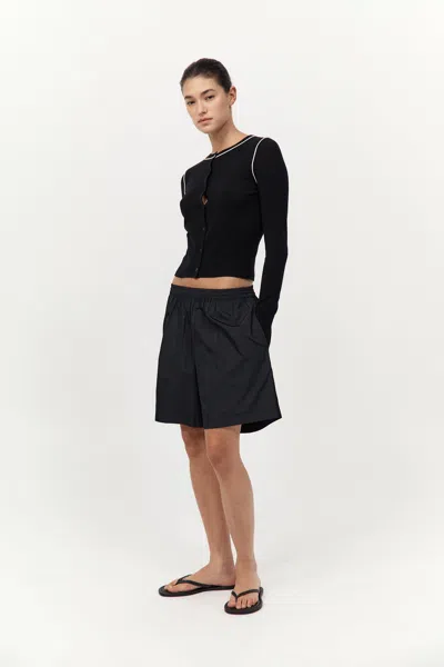 St Agni Wool Fine Line Cardigan In Multi