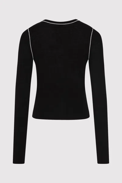 St Agni Wool Fine Line Cardigan In Multi